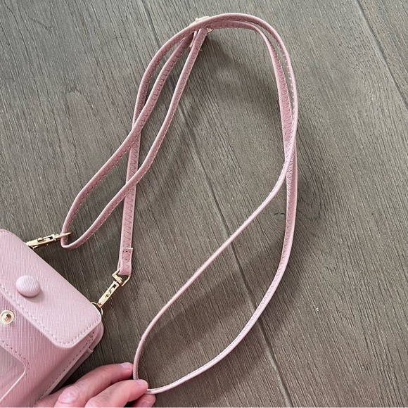 Salmon Colored Crossbody Cell Phone/Wallet Purse - Picture 13 of 14